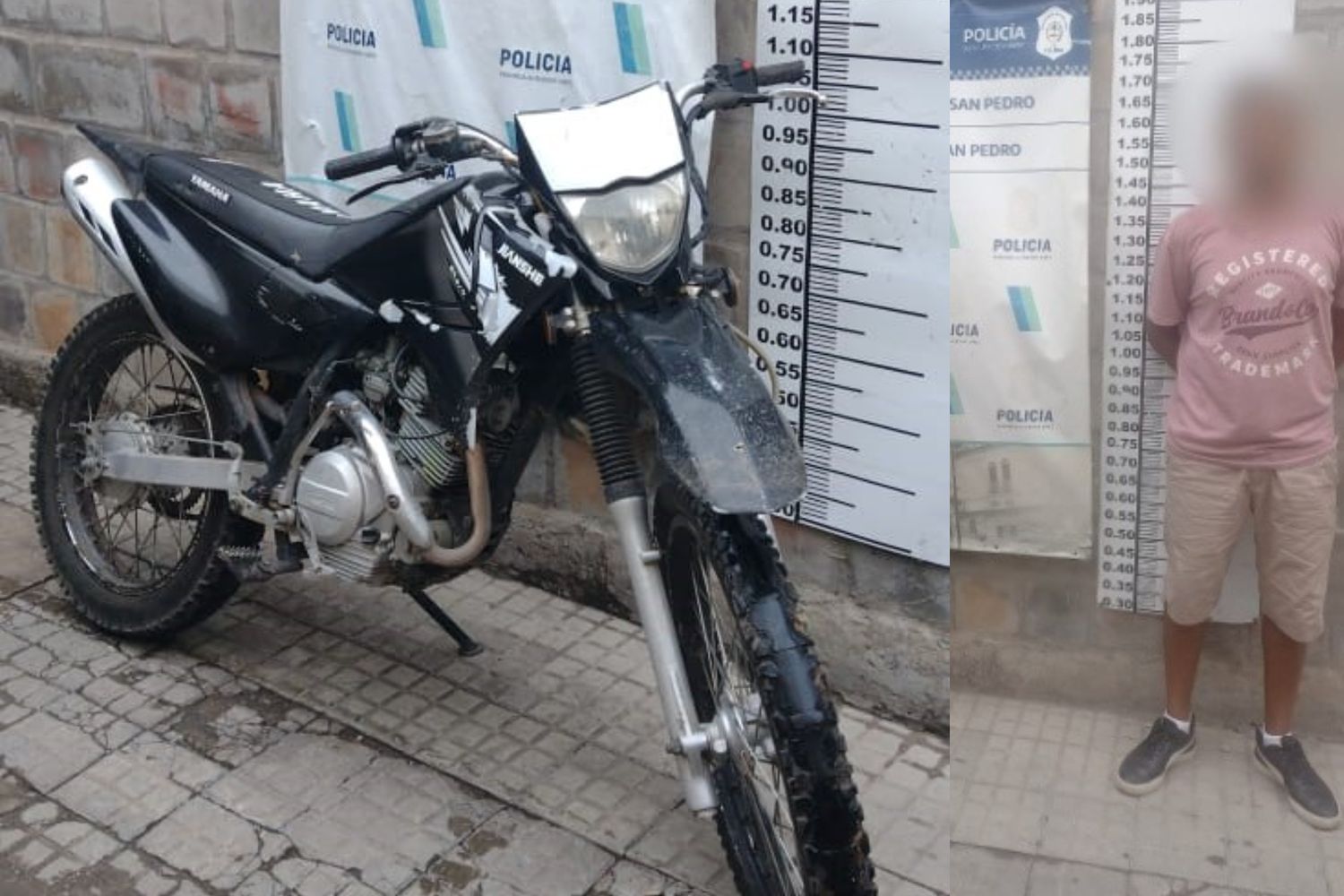 Recuperan moto robada: allanamiento y aprehensión