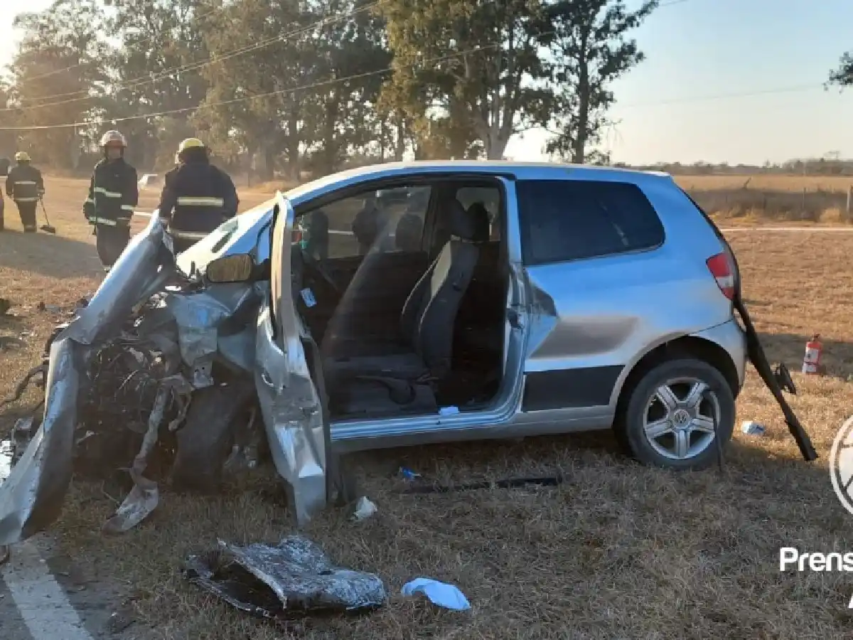 Accidente fatal en la ruta nacional 19 por el choque entre dos autos