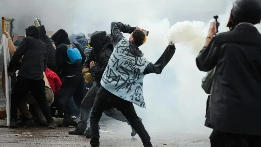 Incidentes durante la marcha