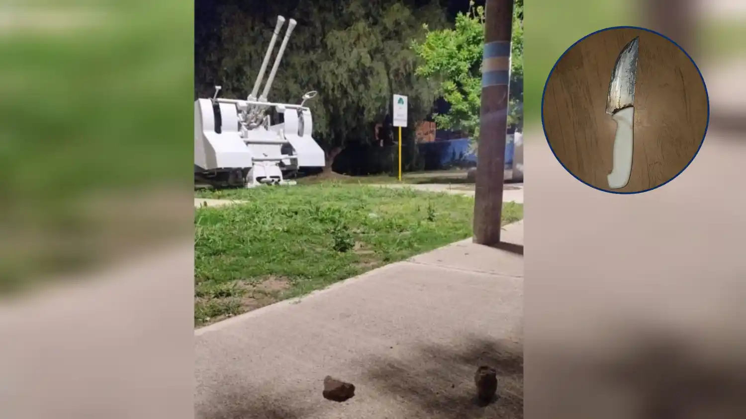 Un hombre fue detenido tras ingresar a una vivienda y amenazar a sus ocupantes con un cuchillo.