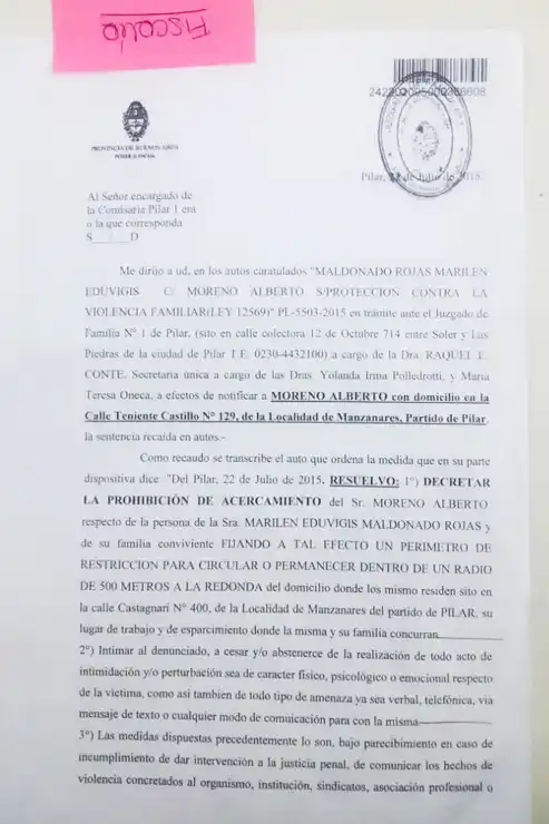 Tenía prohibido acercarse a su ex mujer pero la asesinó a puñaladas