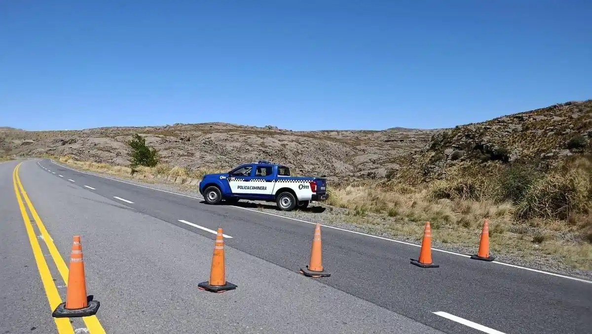 quebrada del condorito corte de ruta