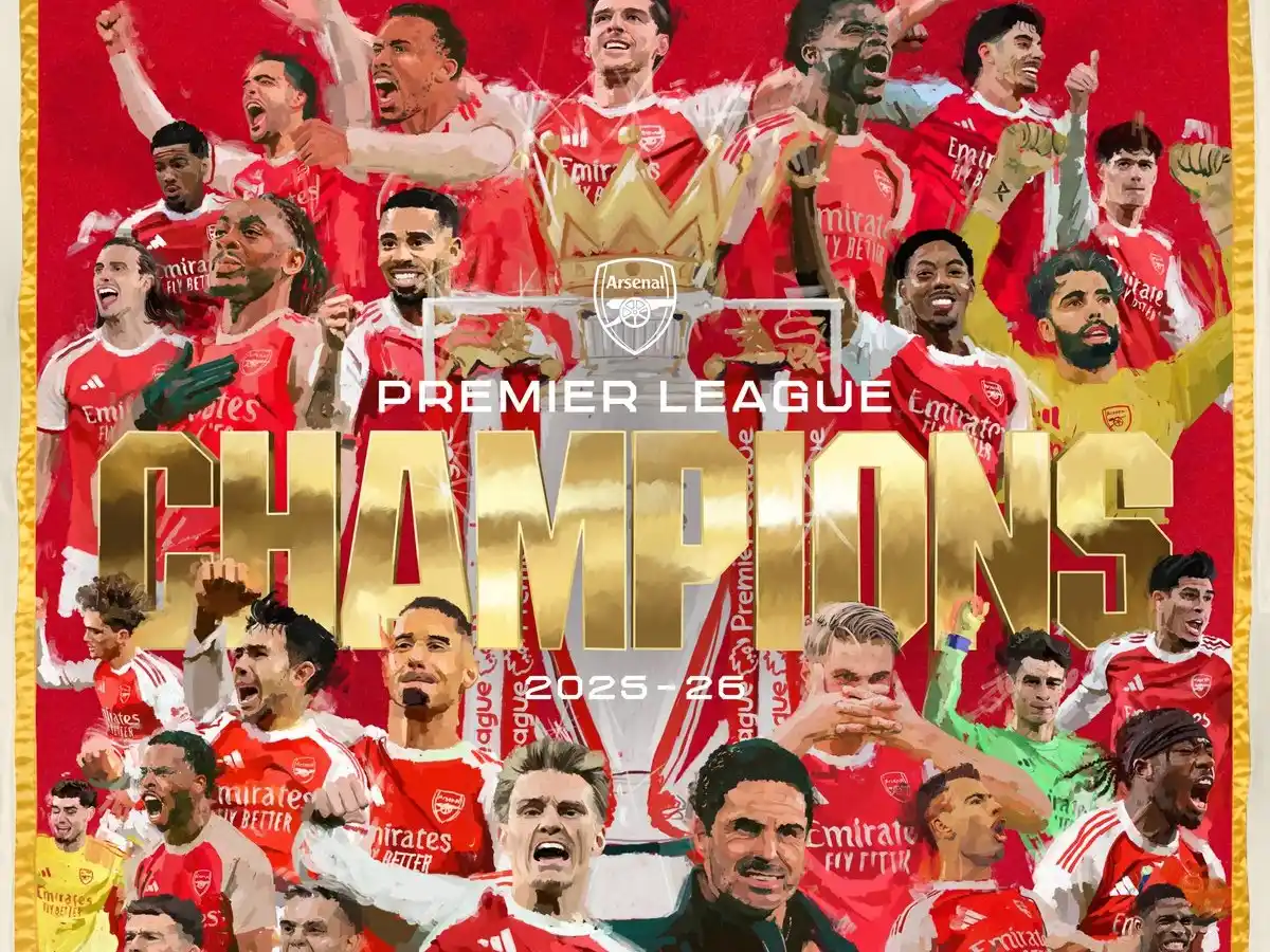 Arsenal campeón de la Premier League 20225-2026. Foto: X