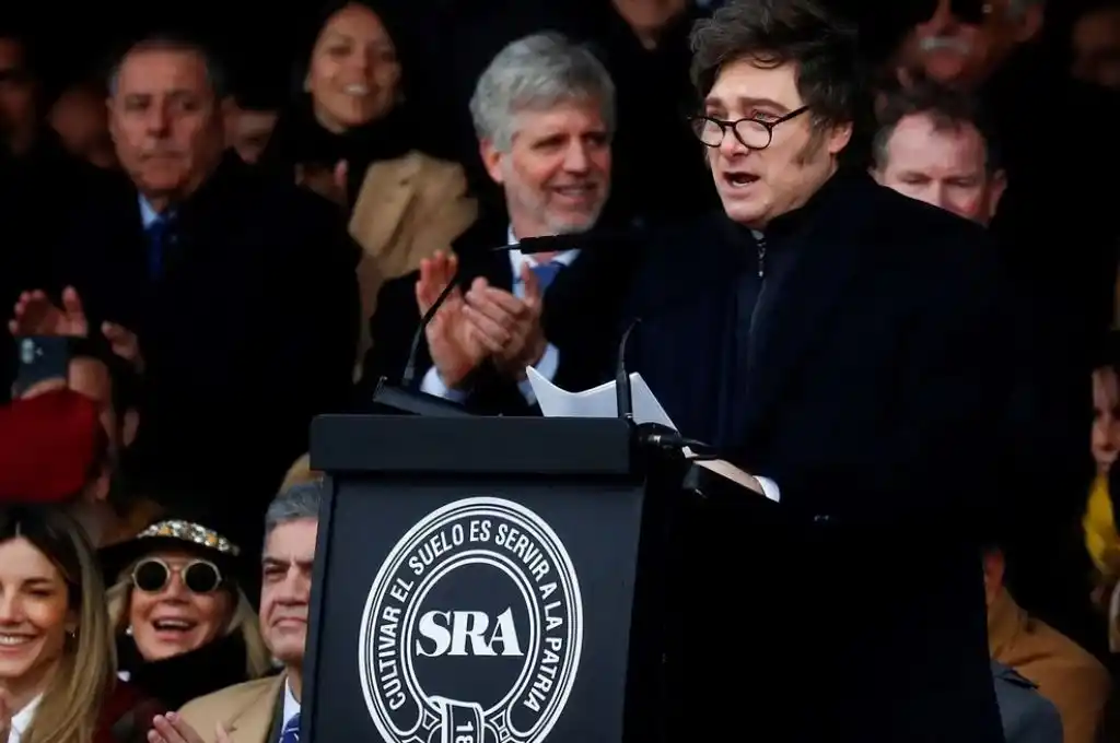El presidente en La Rural de Palermo. Reuters