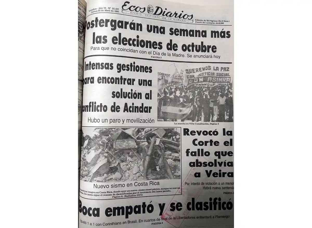 Jueves 25 de abril de 1991