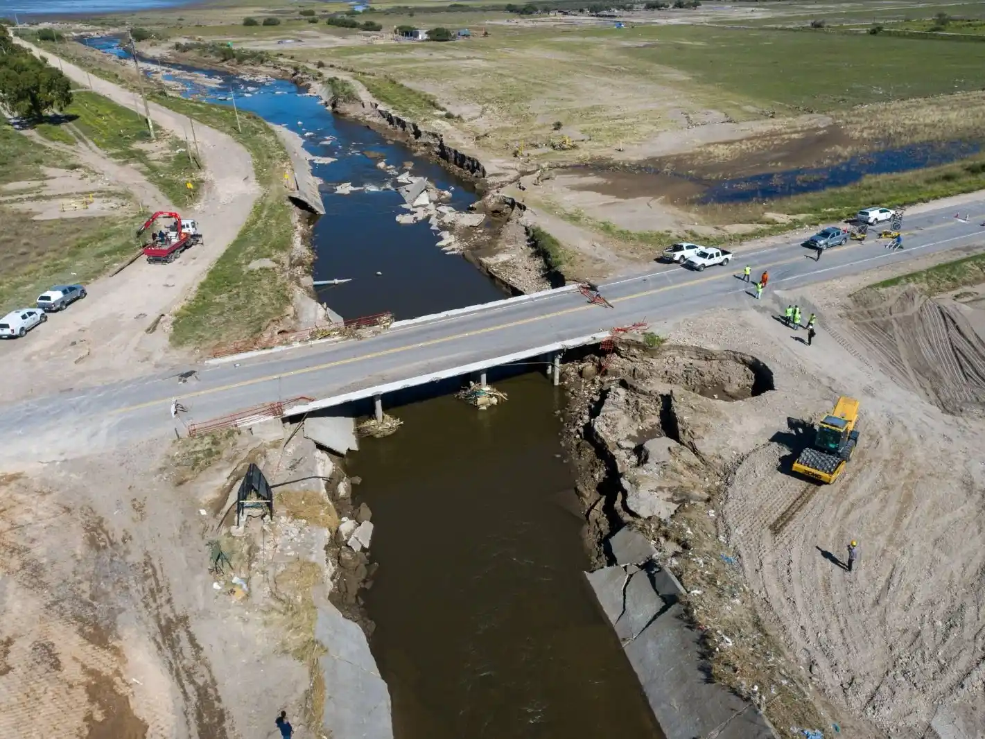 Luego de la emergencia, el Ministerio de Infraestructura bonaerense comenzó con la reconstrucción de Bahía Blanca