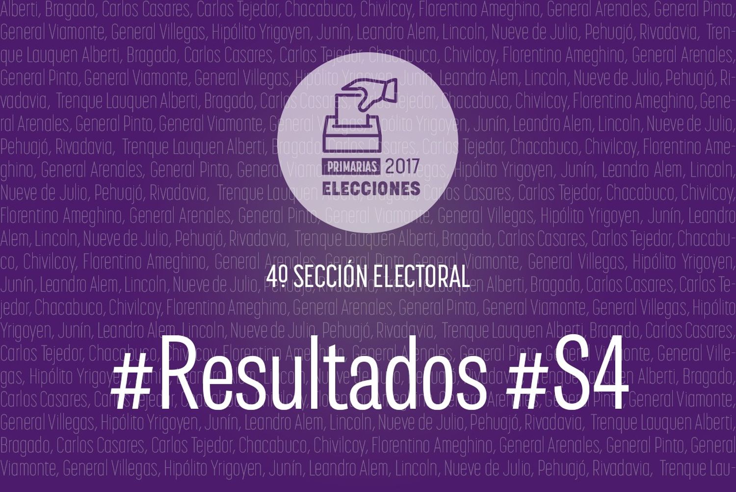 Resultados oficiales PASO 2017: Cambiemos se impone en la Cuarta sección electoral
