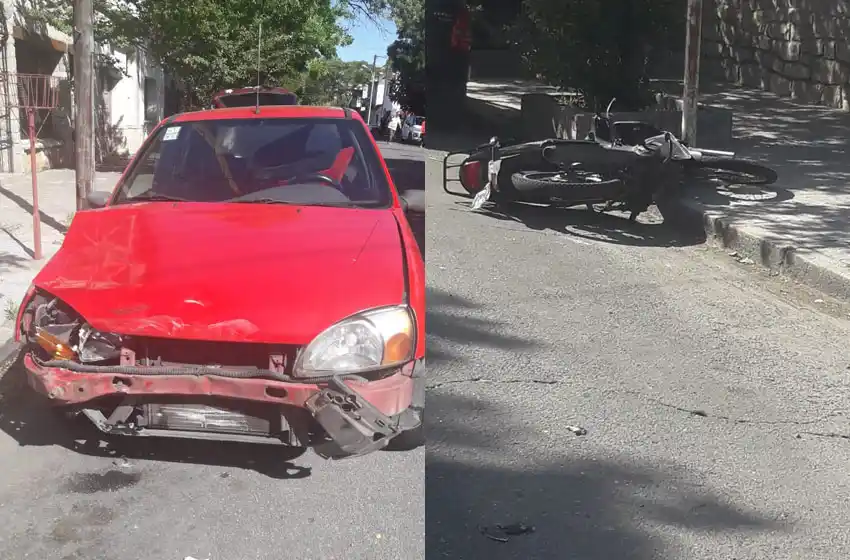 Un motociclista debió ser hospitalizado tras un accidente