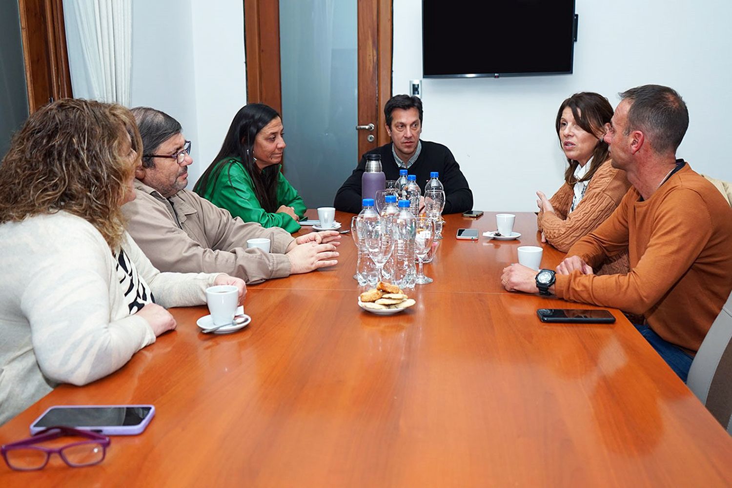 Reunión. Rojas con los consejeros escolares