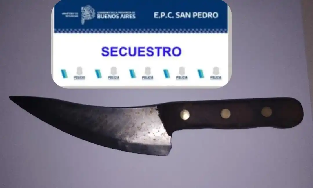 cuchillo utilizado para amenazar a mujer de 23 años