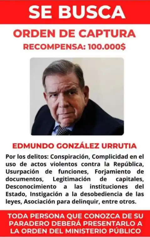 Dictadura. El régimen de Maduro buscó perseguir a Urrutia desde el día de las elecciones.