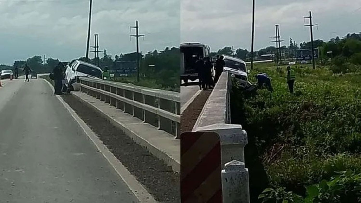 Un dirigente político murió tras despistar y chocar contra un puente en la Ruta 12