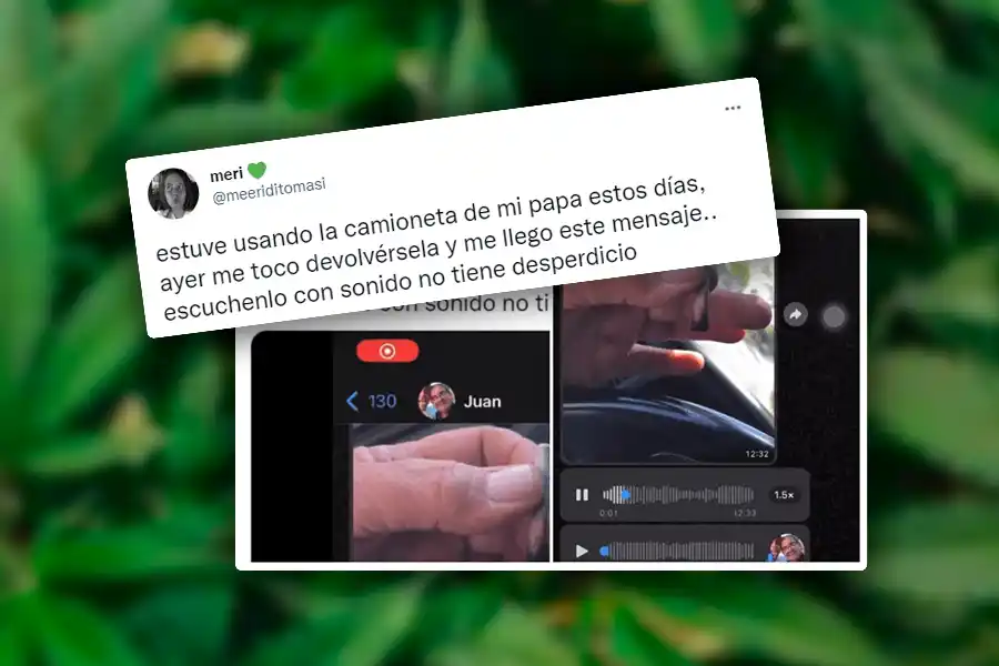 VIDEO | Fumó un supuesto cigarrillo de su hija sin saber que era un "porro" y le mandó un audio imperdible: "¡Drogaste a papá!"