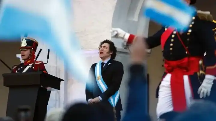 Milei en el Cabildo de la ciudad de Córdoba