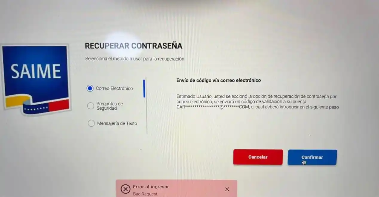¡QUÉ RARO! Reiterativas fallas técnicas presenta el sistema del Saime para emitir pasaporte