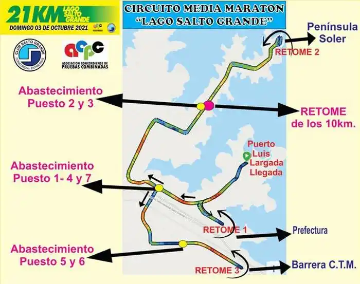 �altimos días de inscripción  para la Media Maratón  �SLago Salto Grande⬝