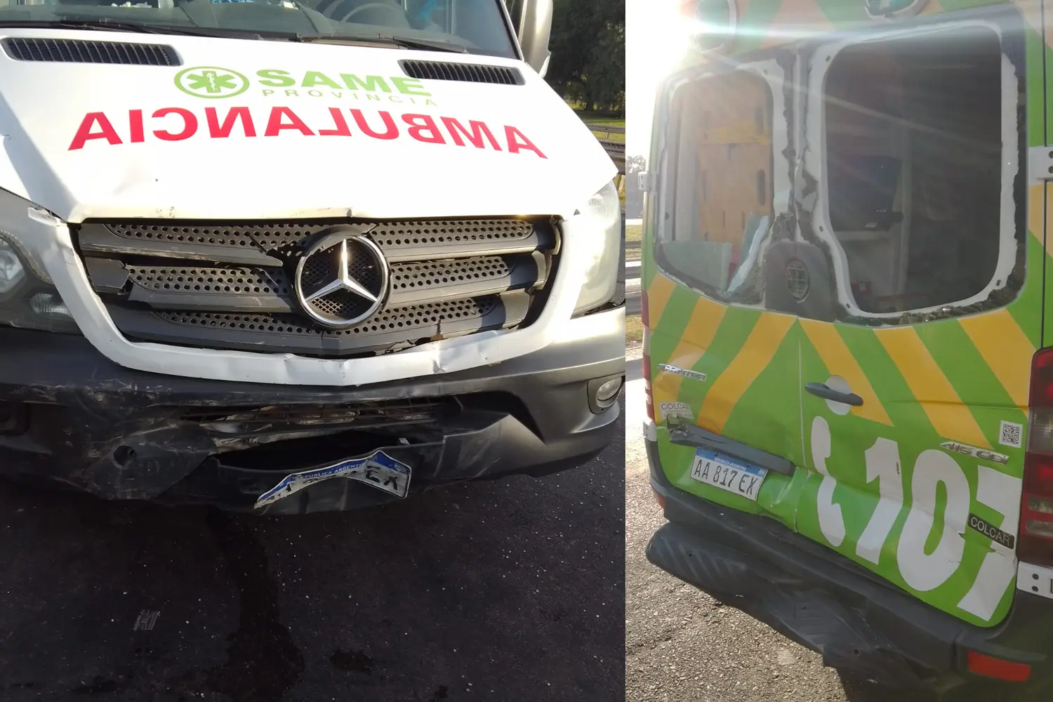 Ambulancia del Hospital participó de choque múltiple en Panamericana