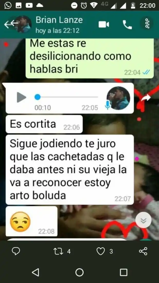 "Cortita" y grave: Brian Lanzelotta, sus fotos hot y sus "cachetadas" a Marian Farjat