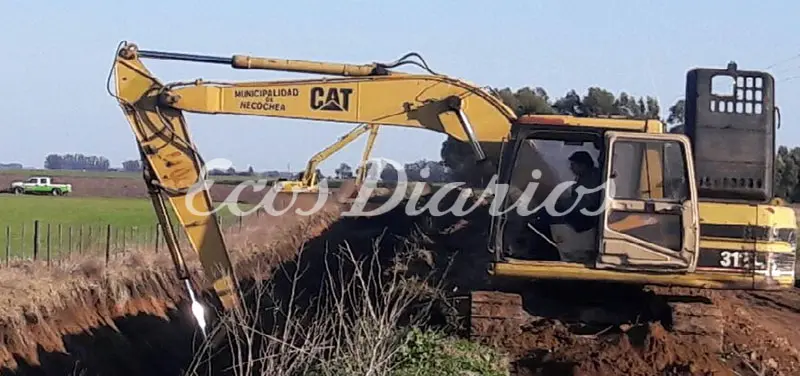 Apuran las obras de desagote, aunque ahora se prevé menos lluvia para este fin de semana