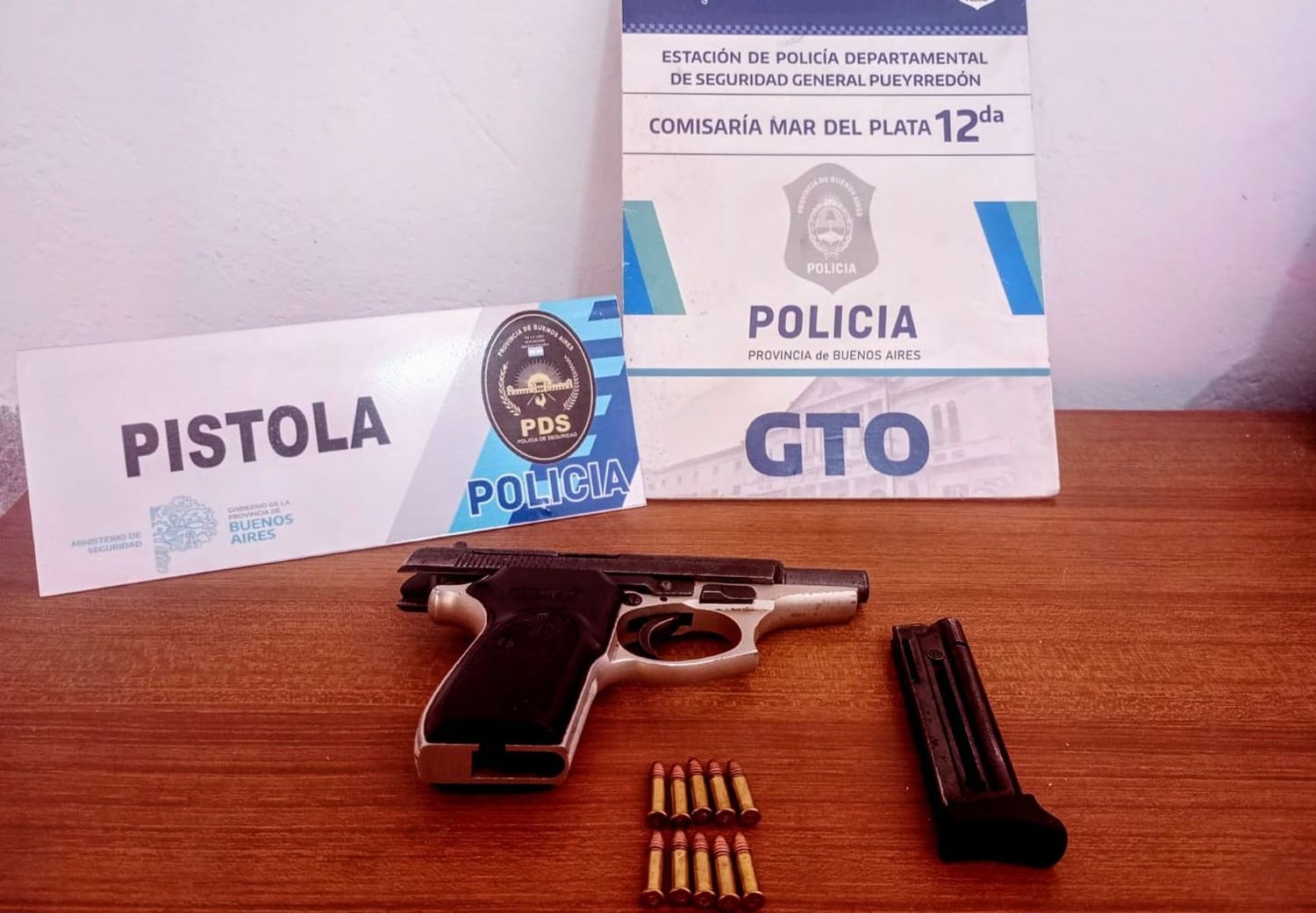 El agresor entregó el arma utilizada anoche durante la pelea.