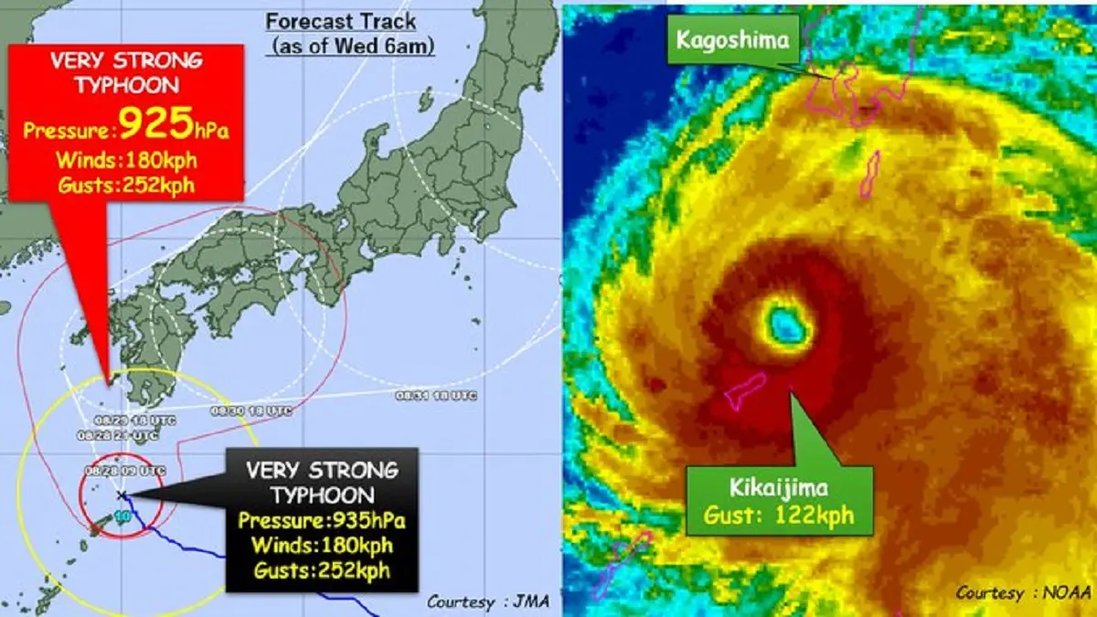 JAPÓN ESPERA LA LEGADA DE «SHANSAN»: un tifón «extremadamente fuerte»