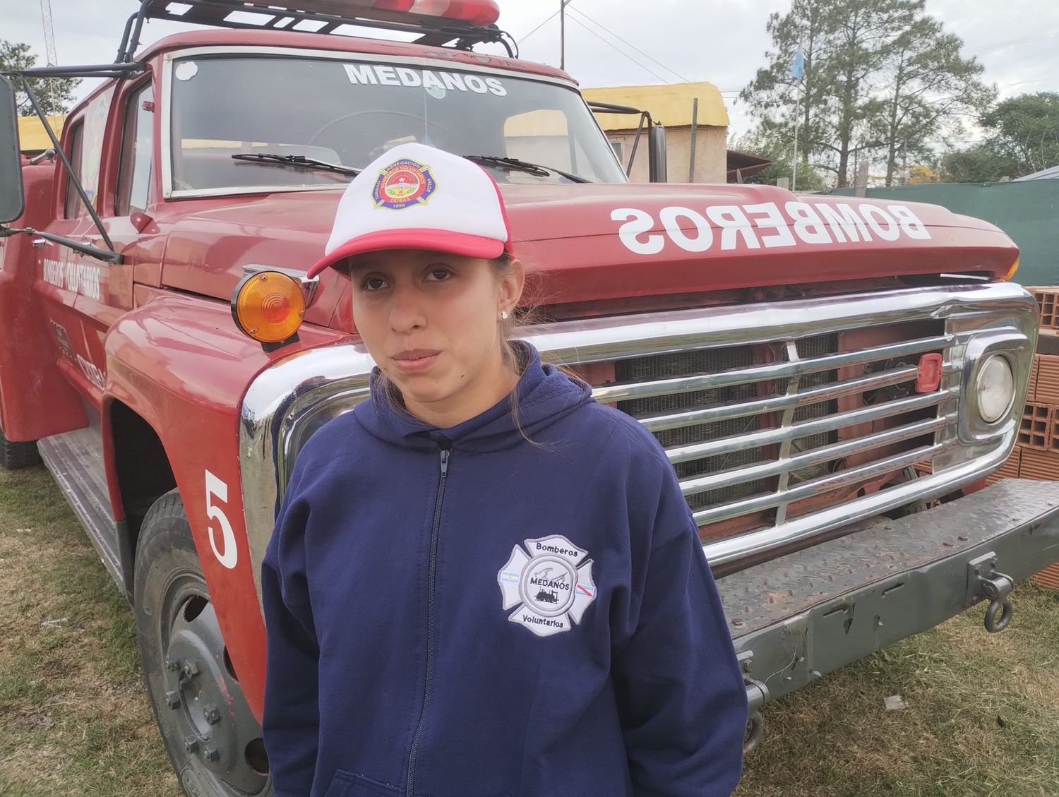 La destacada deportista Trinidad Cóppola Molina y ahora bombera voluntaria