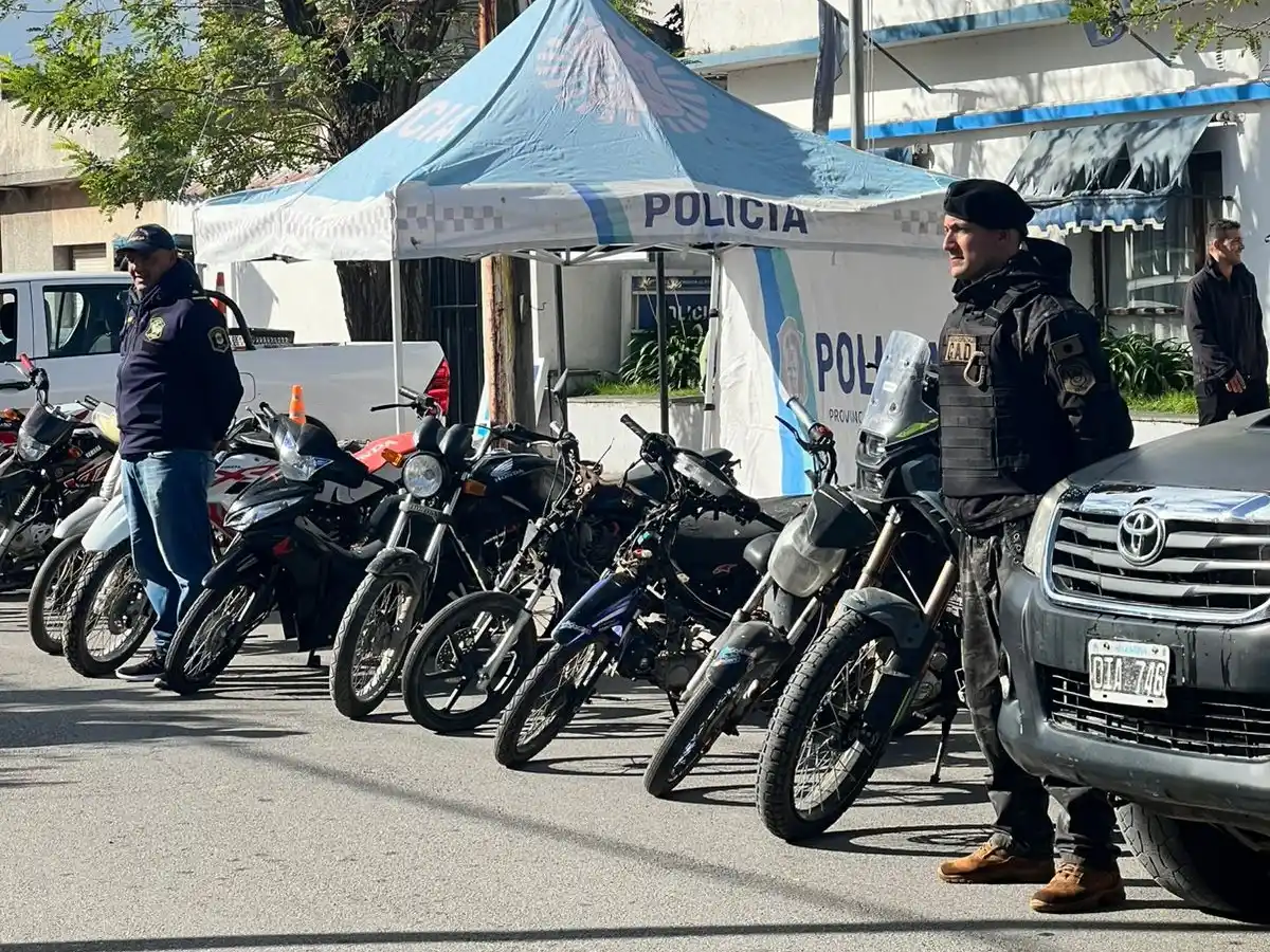 Motos secuestradas en los allanamientos
