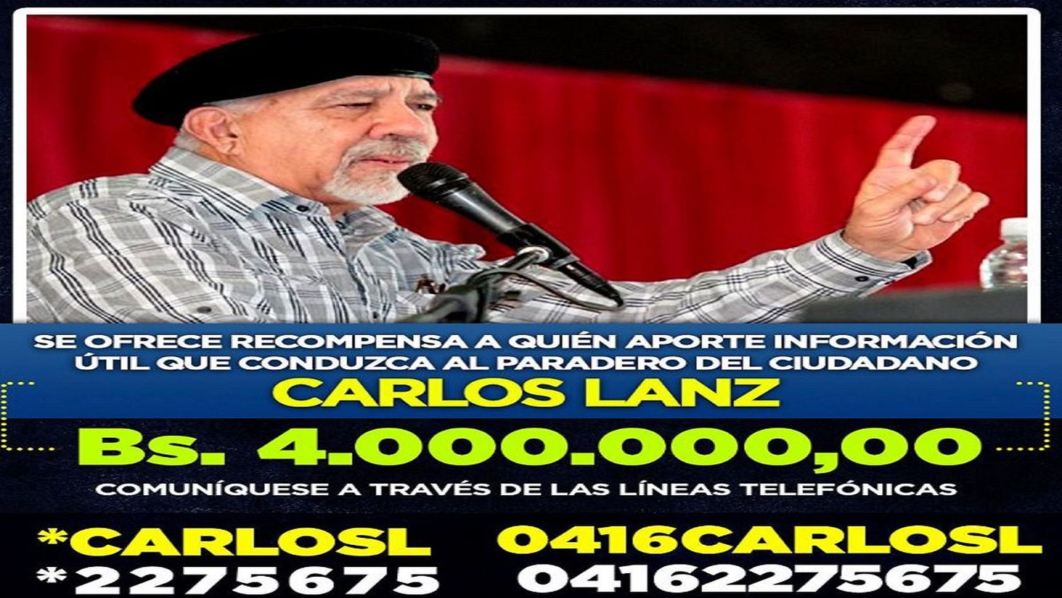 Fiscalía dice que en desaparición del profesor Carlos Lanz no hubo violencia