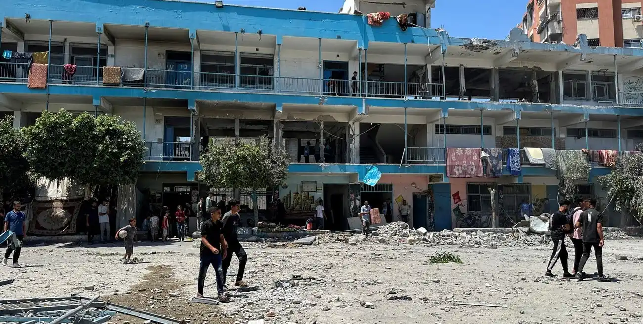 El hospital de Al-Shifa tras el ataque. Crédito: Doaa Rouqa/Reuters