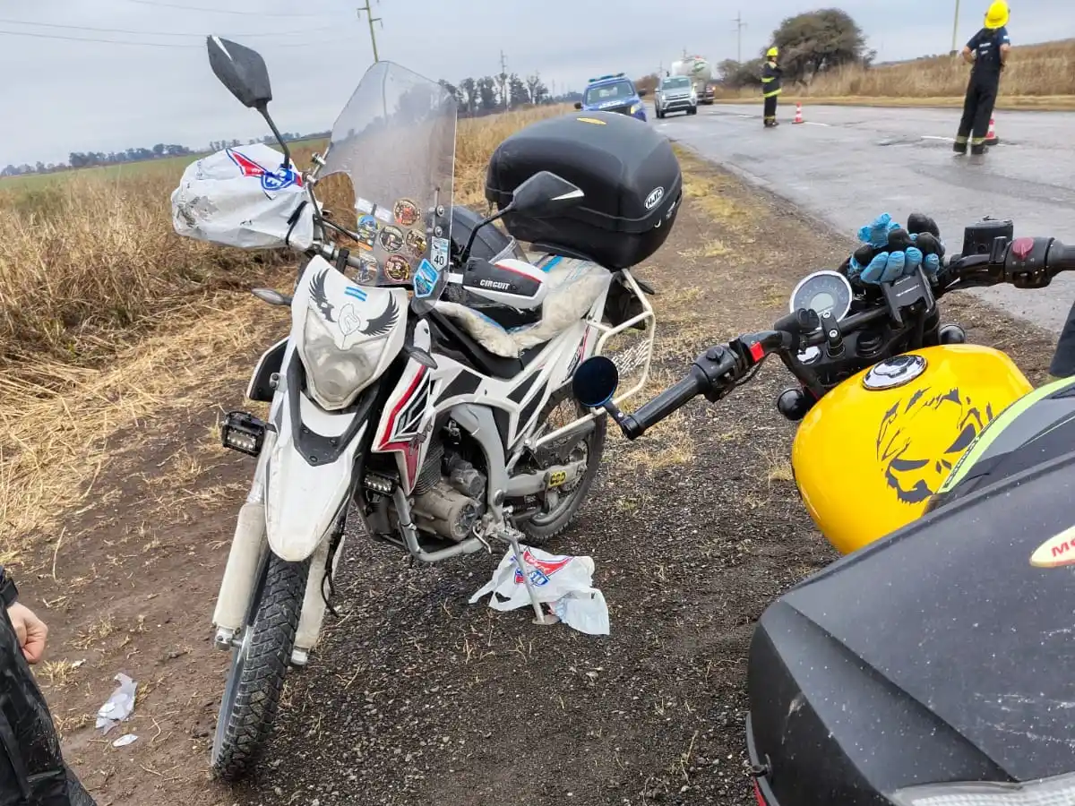 Las motos involucradas en el choque.