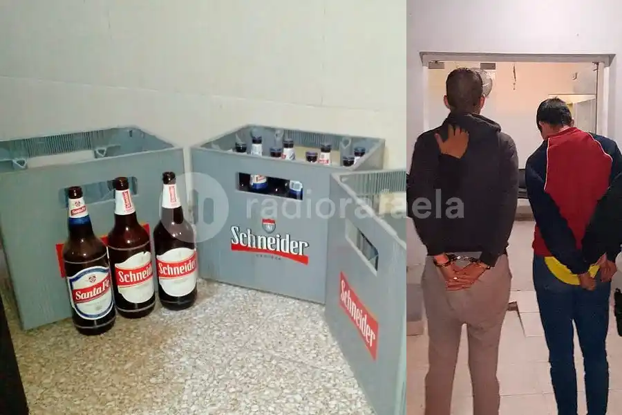 Atraparon a dos ladrones de cervezas en plena madrugada