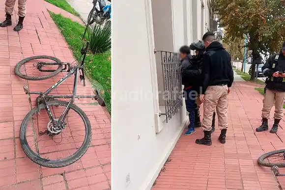 Un menor de edad robó una costosa bicicleta, pero no llegó tan lejos como esperaba