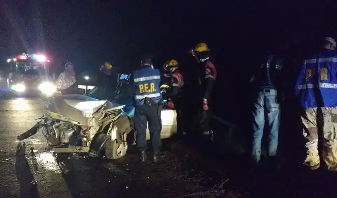 Una mujer salvó su vida tras chocar un puente en Ruta 20