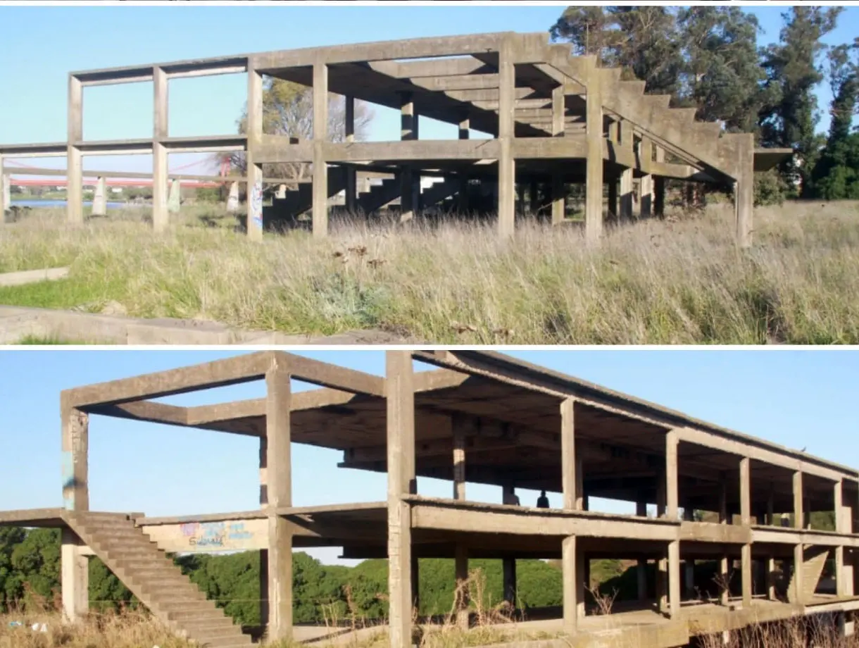 Edificios y obras en ruinas que subrayan la decadencia
