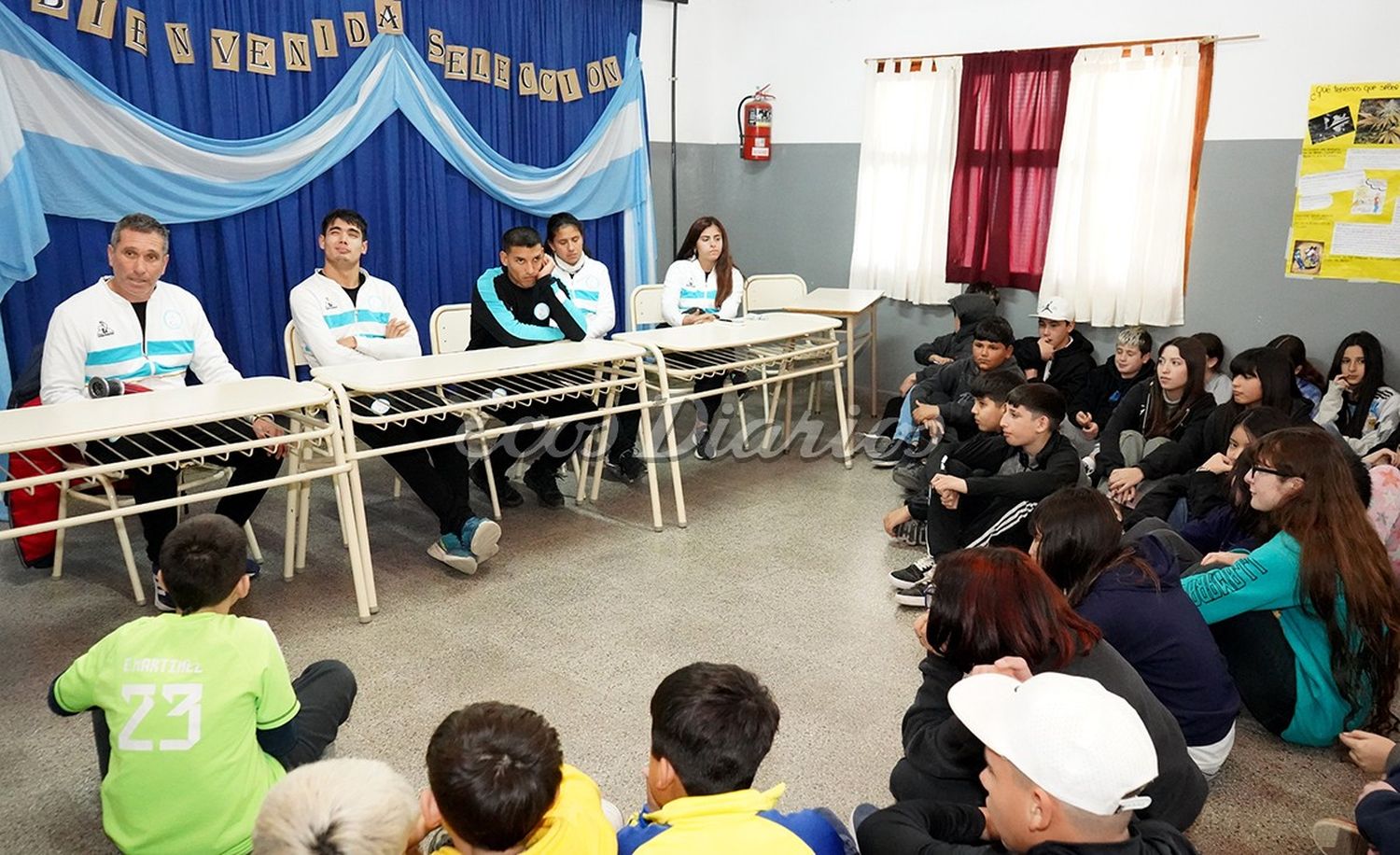 De izquierda a derecha Ariel González, Sergio Markieviche, Hernán Barreto, Araceli Rotela y Karen Tassi