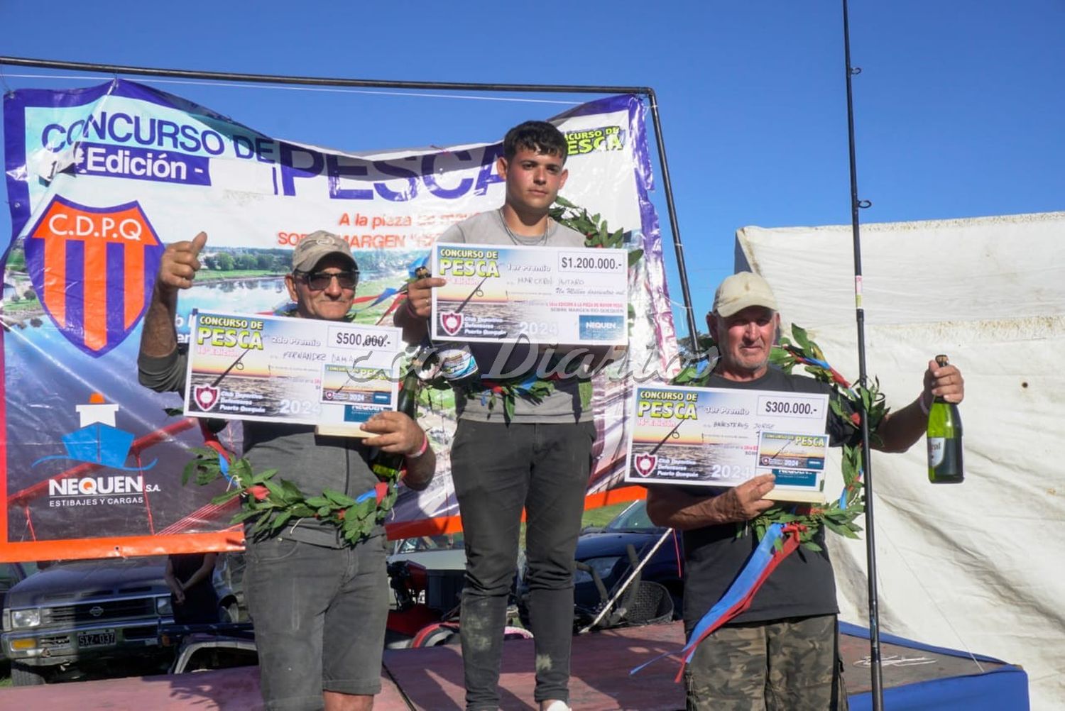 En el podio. Los mejor ubicados del Concurso