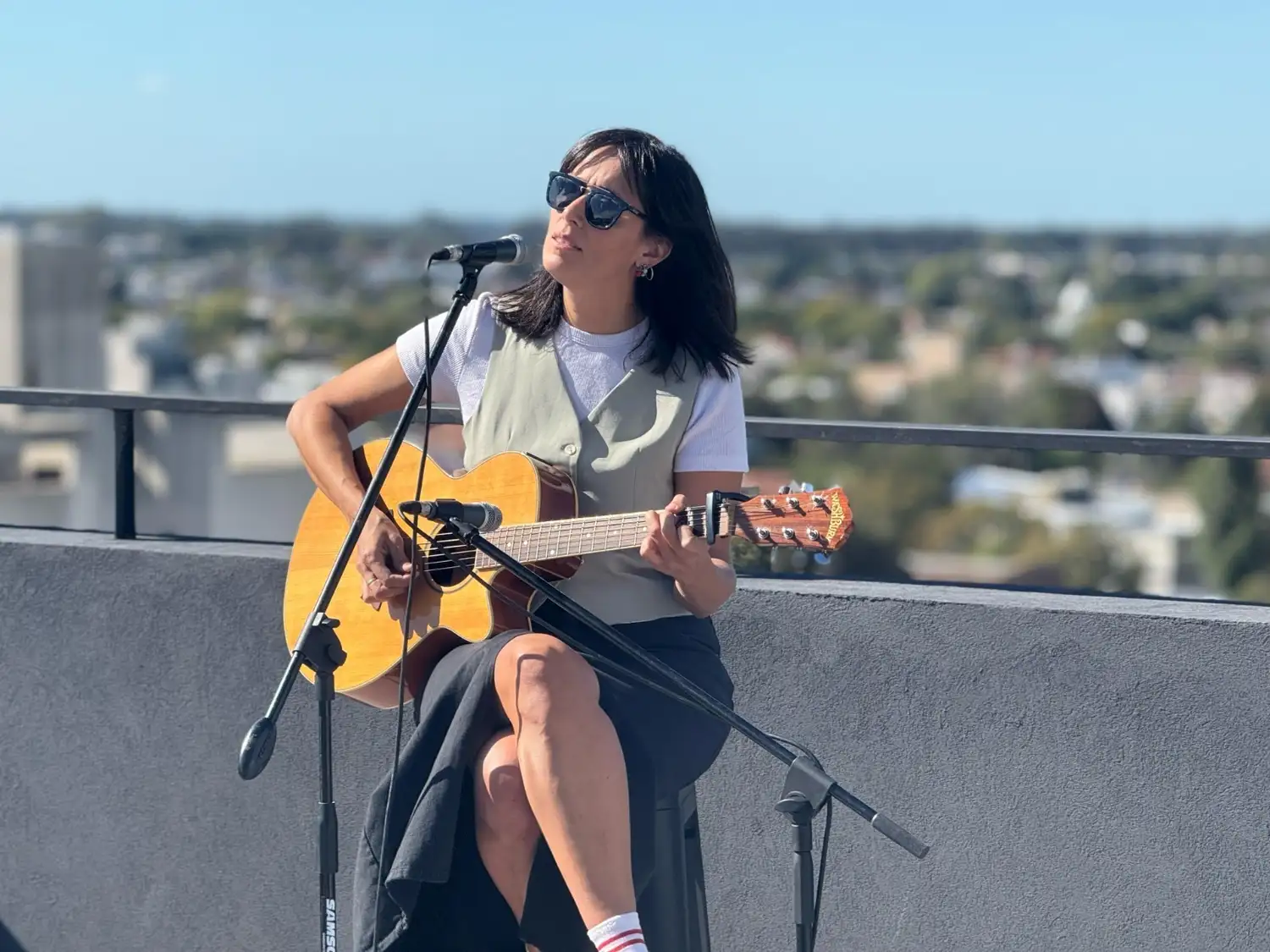 Emilia Inclán fue parte de Sunset en la terraza.