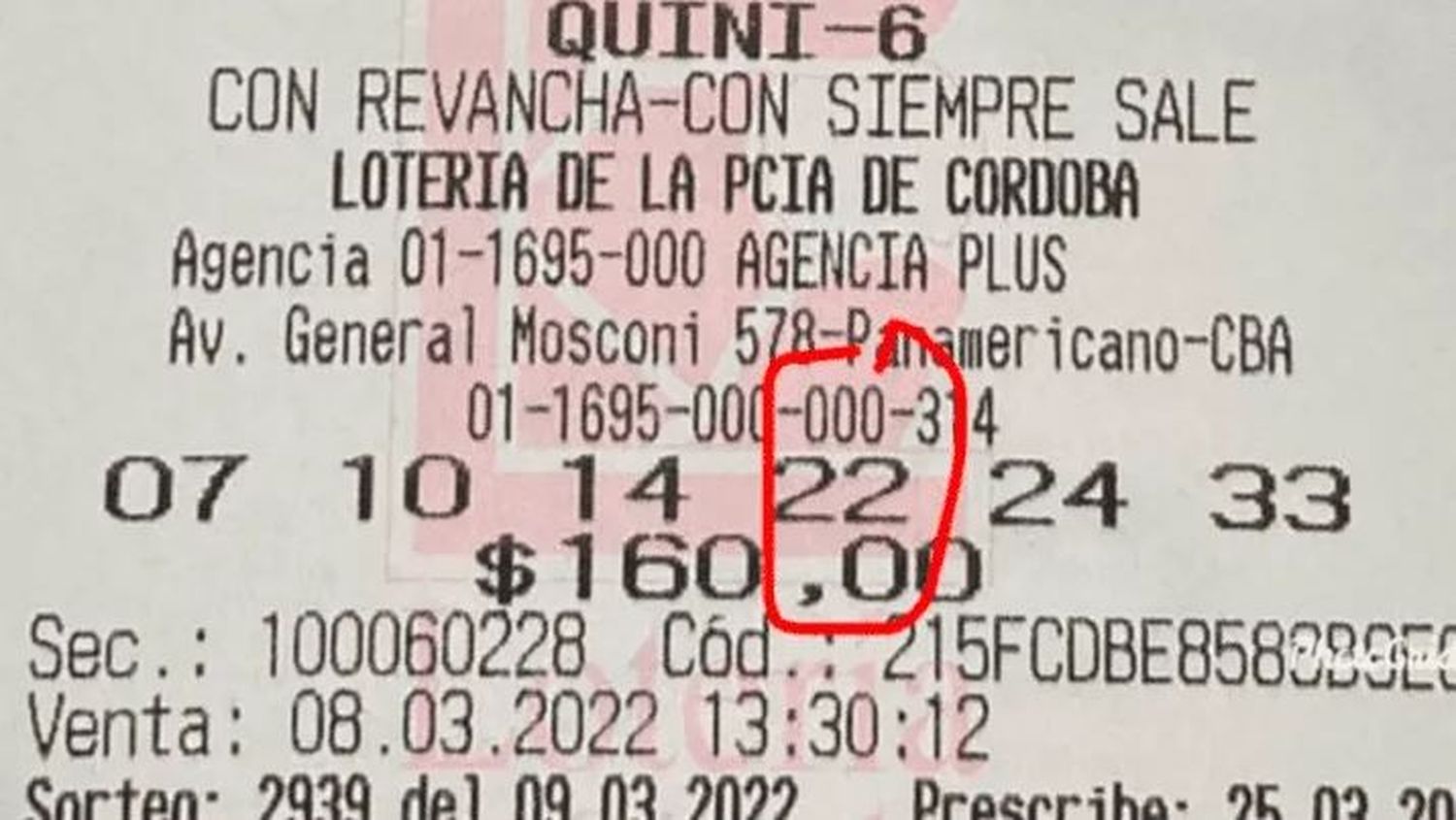 Jugó al Quini 6 y casi se gana 45 millones de pesos, pero la suerte le jugó una mala pasada