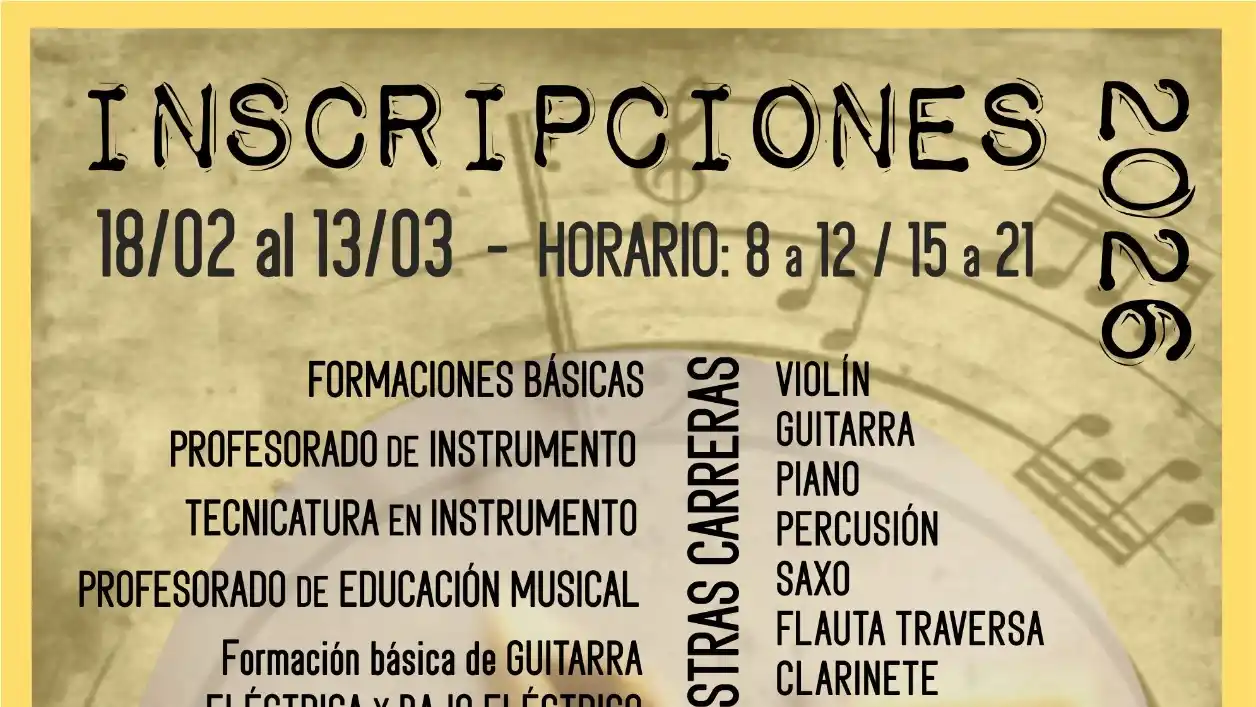 Abren la inscripción y matriculación en el Conservatorio de Música