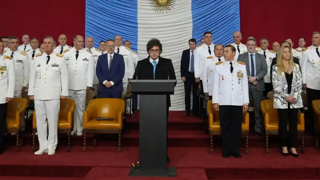 Milei, en el Colegio Militar