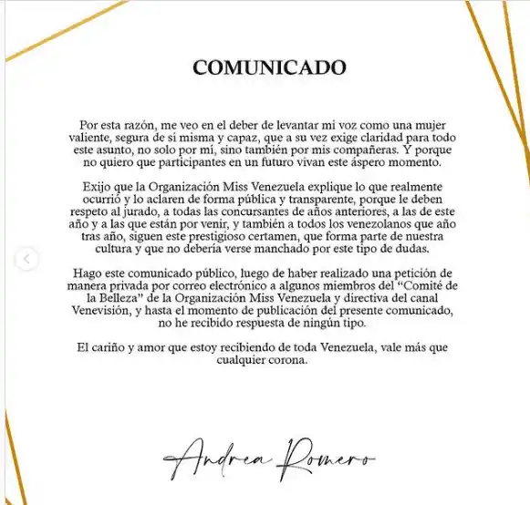 Miss La Guaira espera respuesta. Foto Instagram