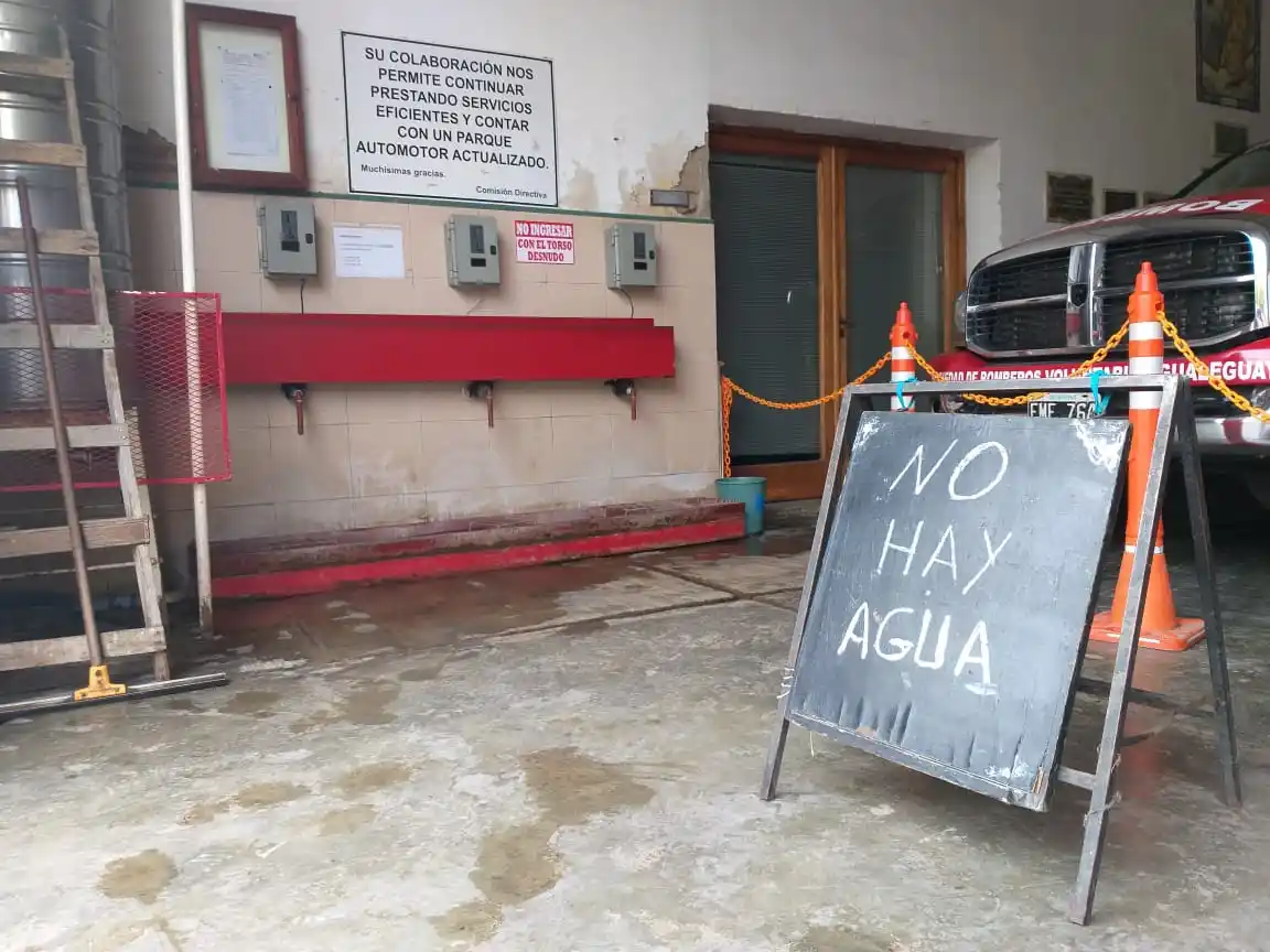 ¡Atención! No hay agua en los Bomberos Voluntarios de Gualeguaychú