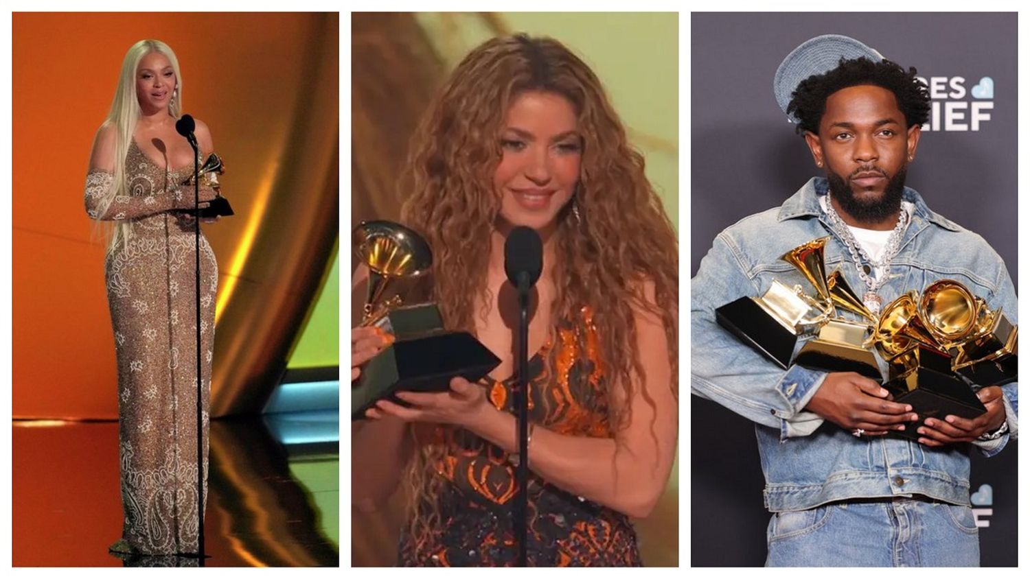 BEYONCÉ, SHAKIRA, KENDRICK LAMAR: así brillaron estas estrellas en los premios Grammy (+Lista)