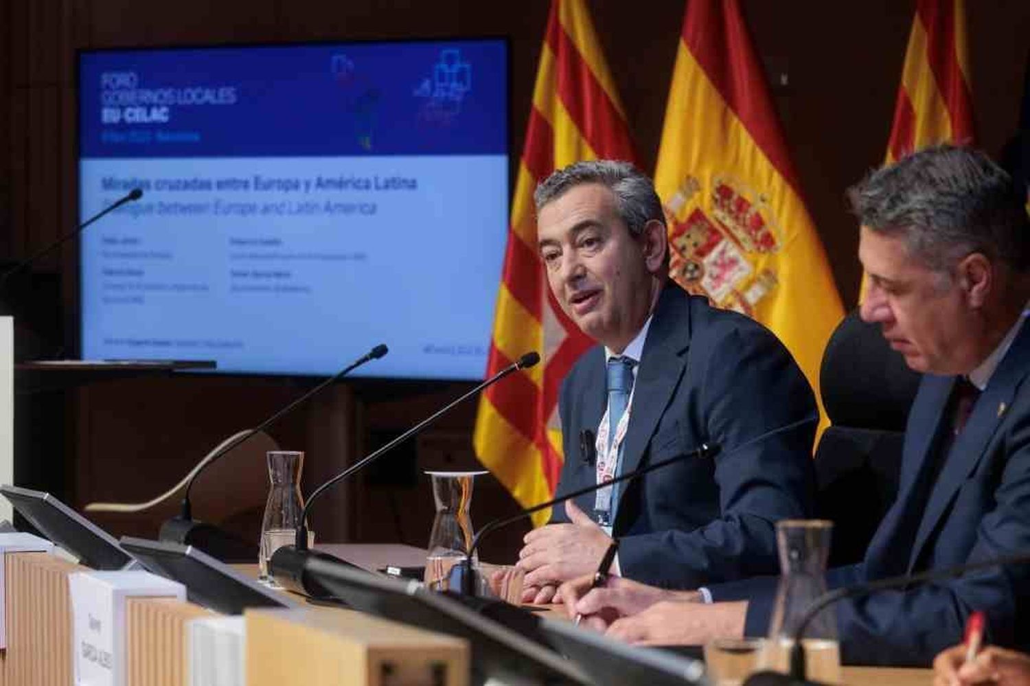 Javkin se encuentra en Europa invitado por la Diputación de Barcelona y el Gobierno de España. Foto: Prensa Municipalidad de Rosario.