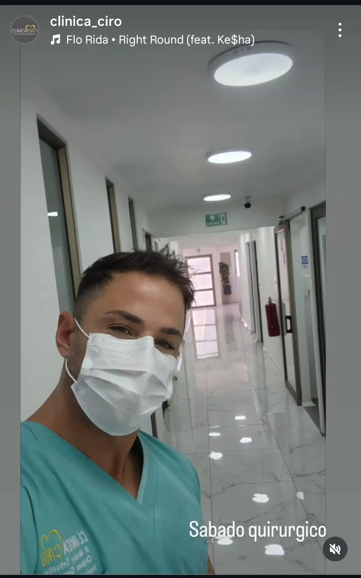 Sebastián en la clínica odontológica-