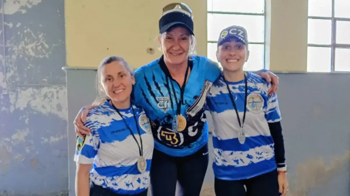 Celeste Iglesias, María Moreno y Rocío Martín, en el podio de damas