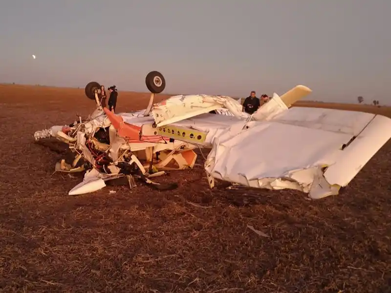 Cayó una avioneta en Carcarañá