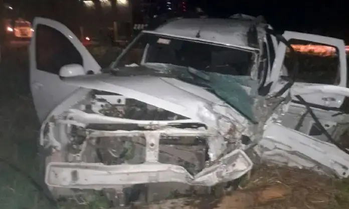 Fuerte choque frontal en la ruta dejó hospitalizada a una mujer de Pueblo Belgrano