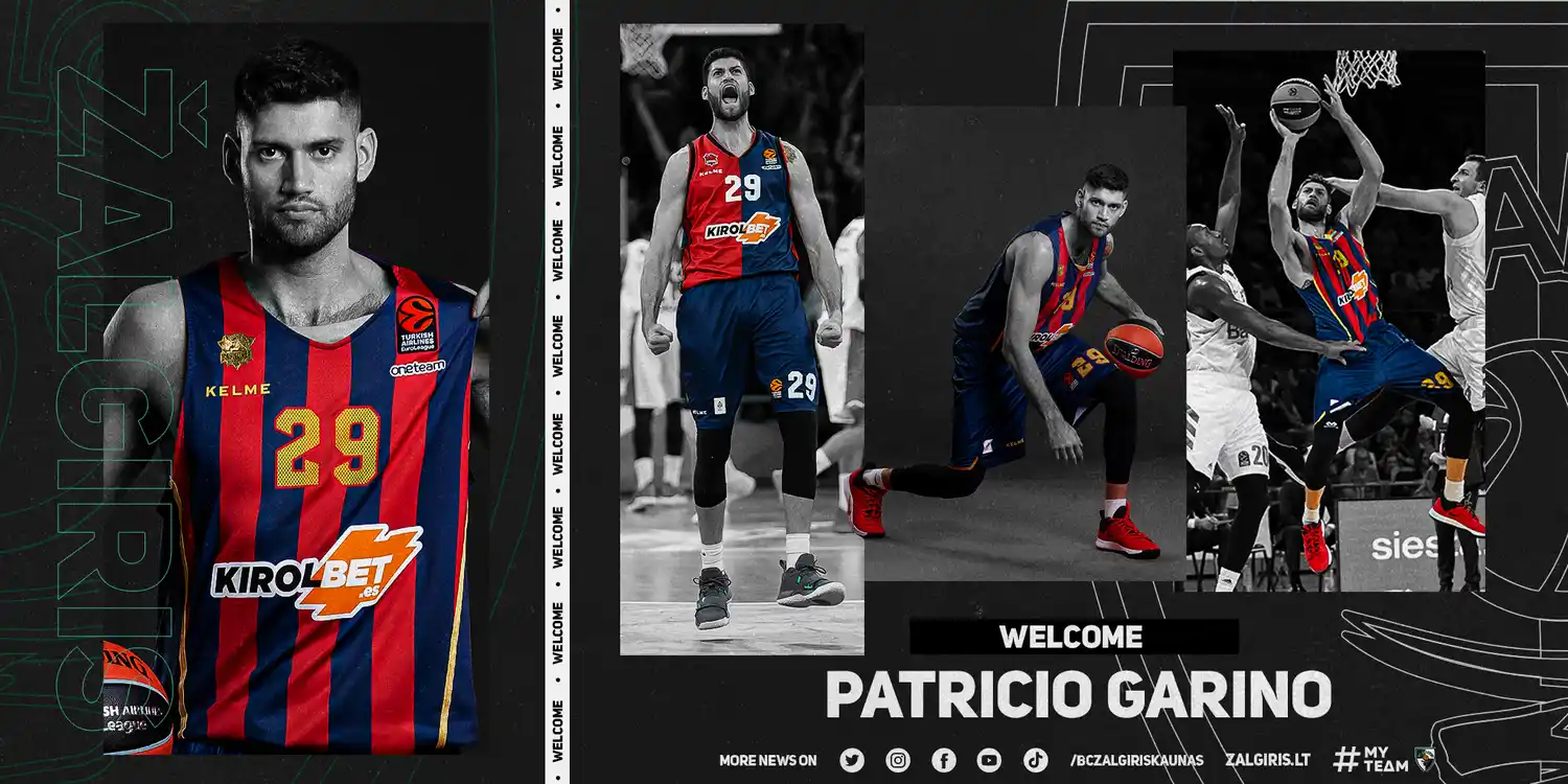 Es oficial: Patricio Garino jugará en el Zalgiris