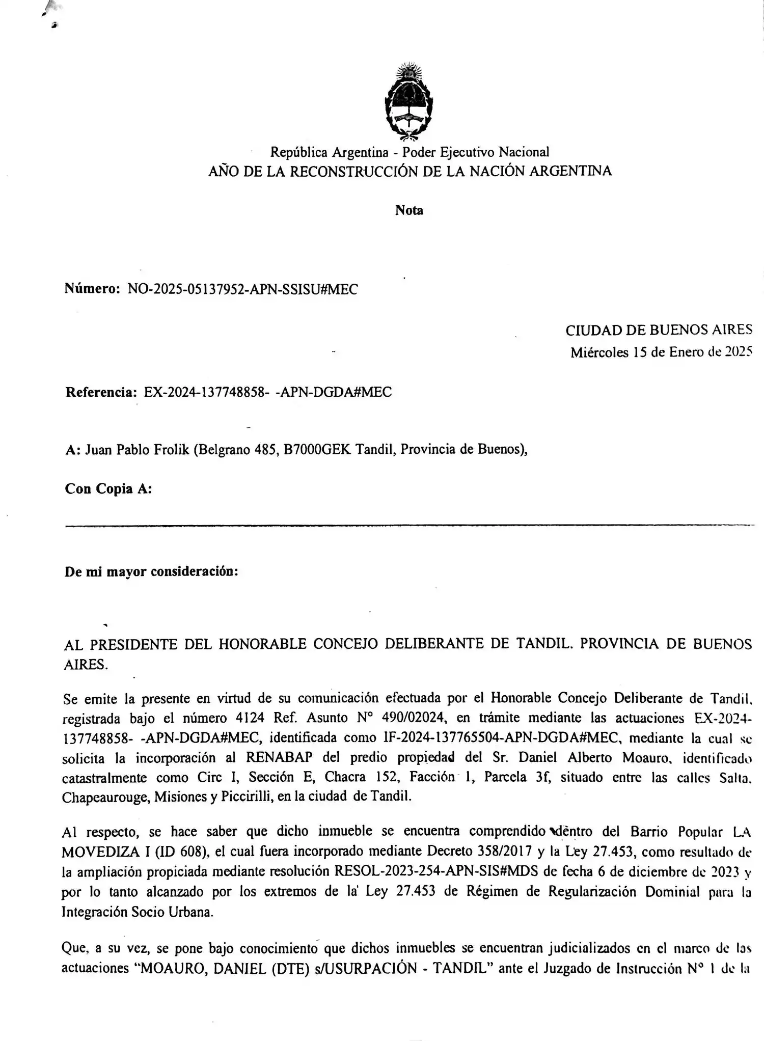 respuesta pareja nacion concejo 22-02-25